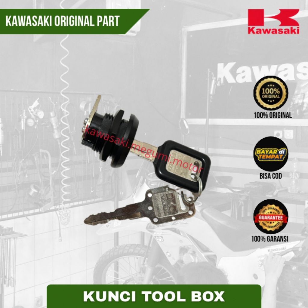 Kunci Box Aki / Toolbox Ninja R - Sparepart Original Kawasaki (27016-5155)