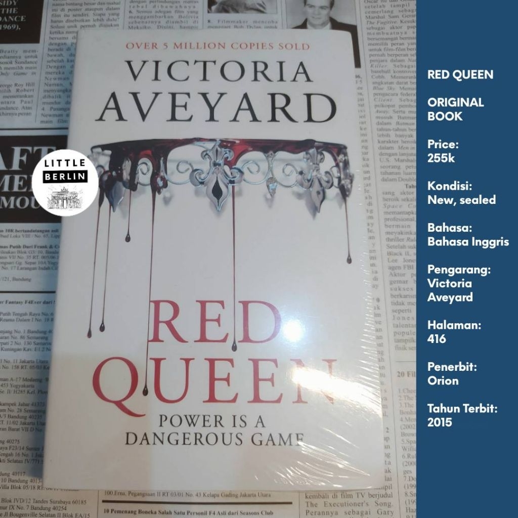 ORIGINAL Novel RED QUEEN Victoria Aveyard Buku Import Red Queen Series Book 1 English