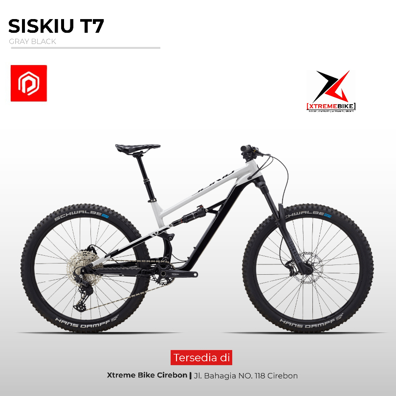 Polygon Sepeda Gunung MTB Dual Suspension Siskiu T7 Gray Black - Polygon Sepeda Gunung MTB Trail