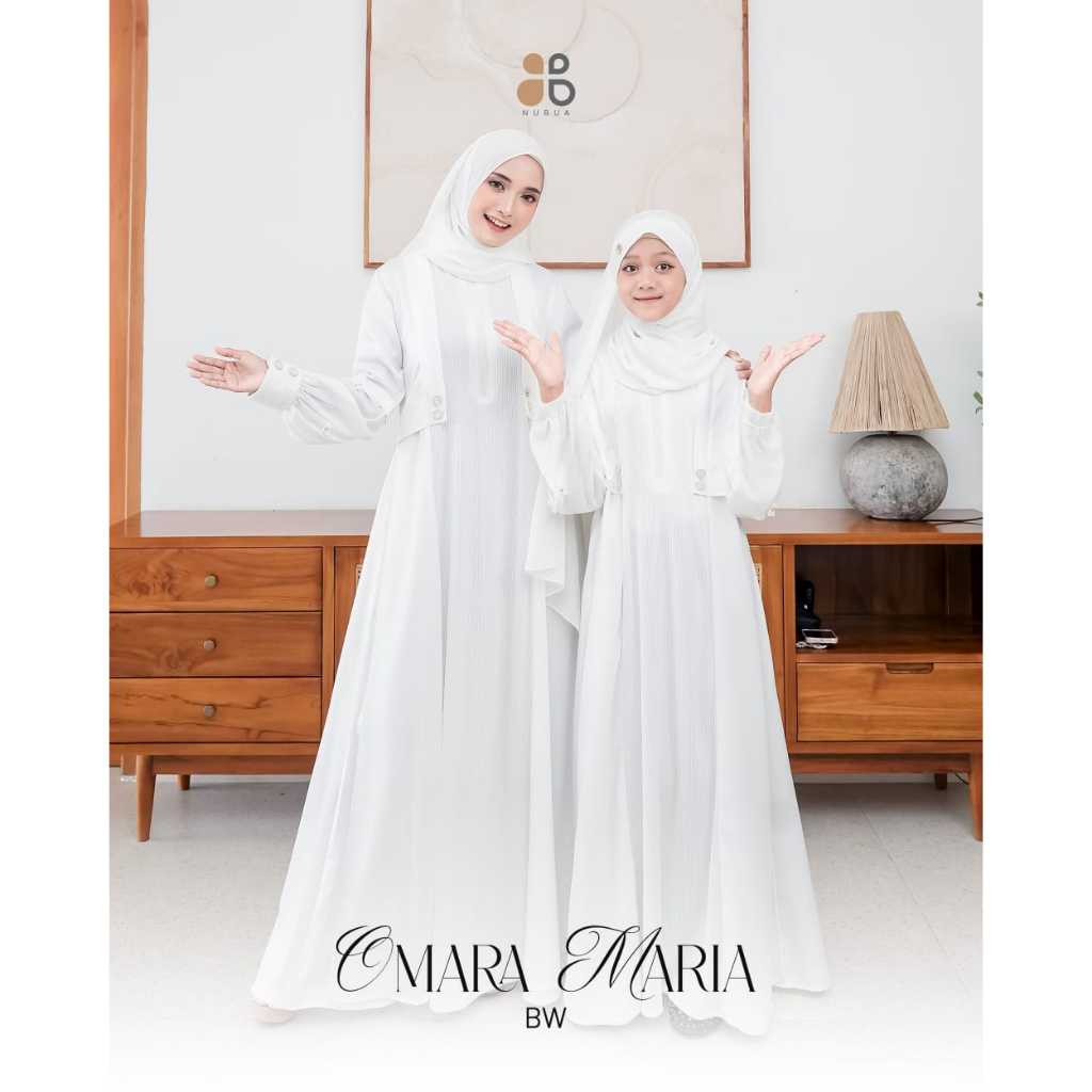COD OMARA BROKEN WHITE DRESS BW BY NUBUA COUPLE