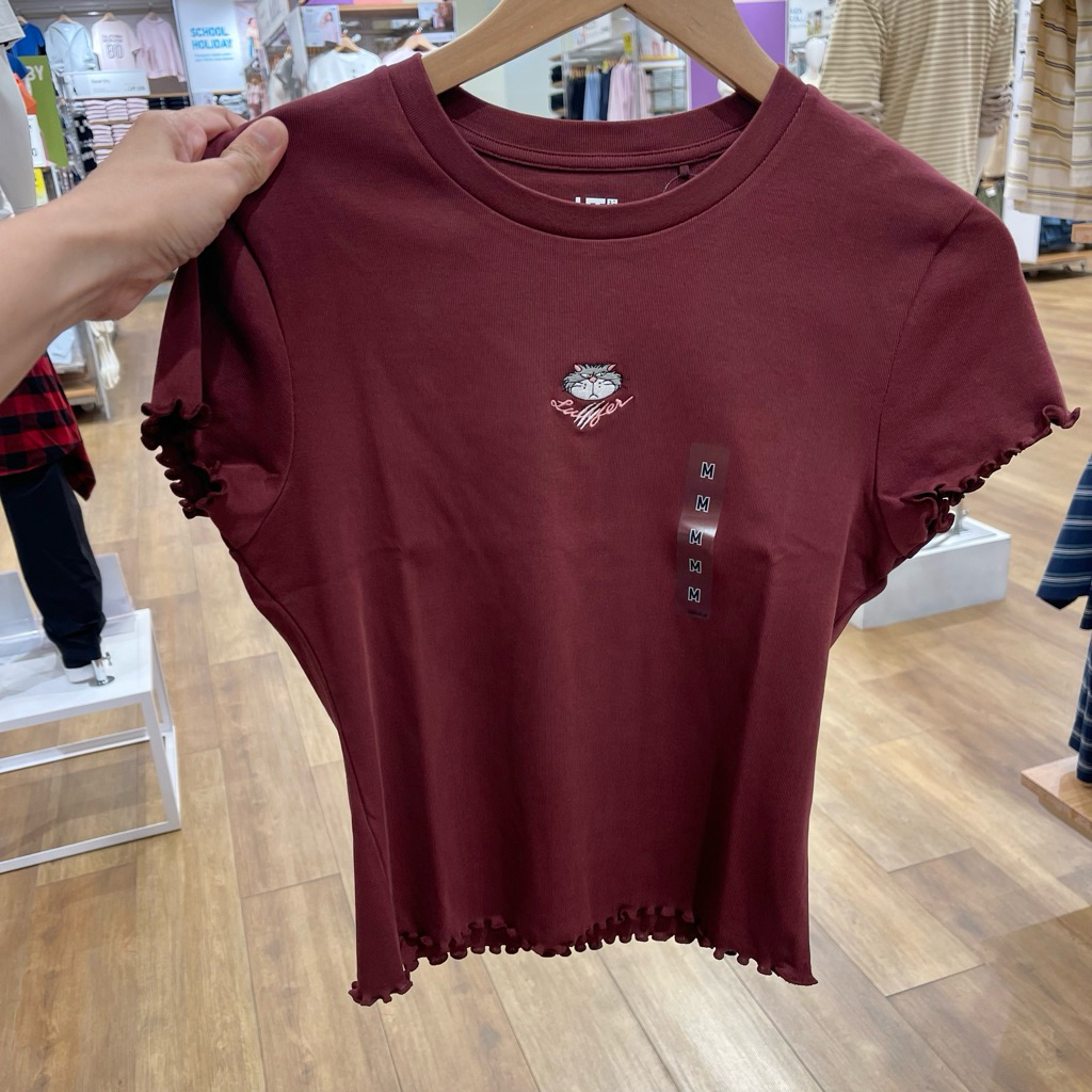 Tshirt Uniqlo Woman Mini DISNEY / PIXAR 18 maroon