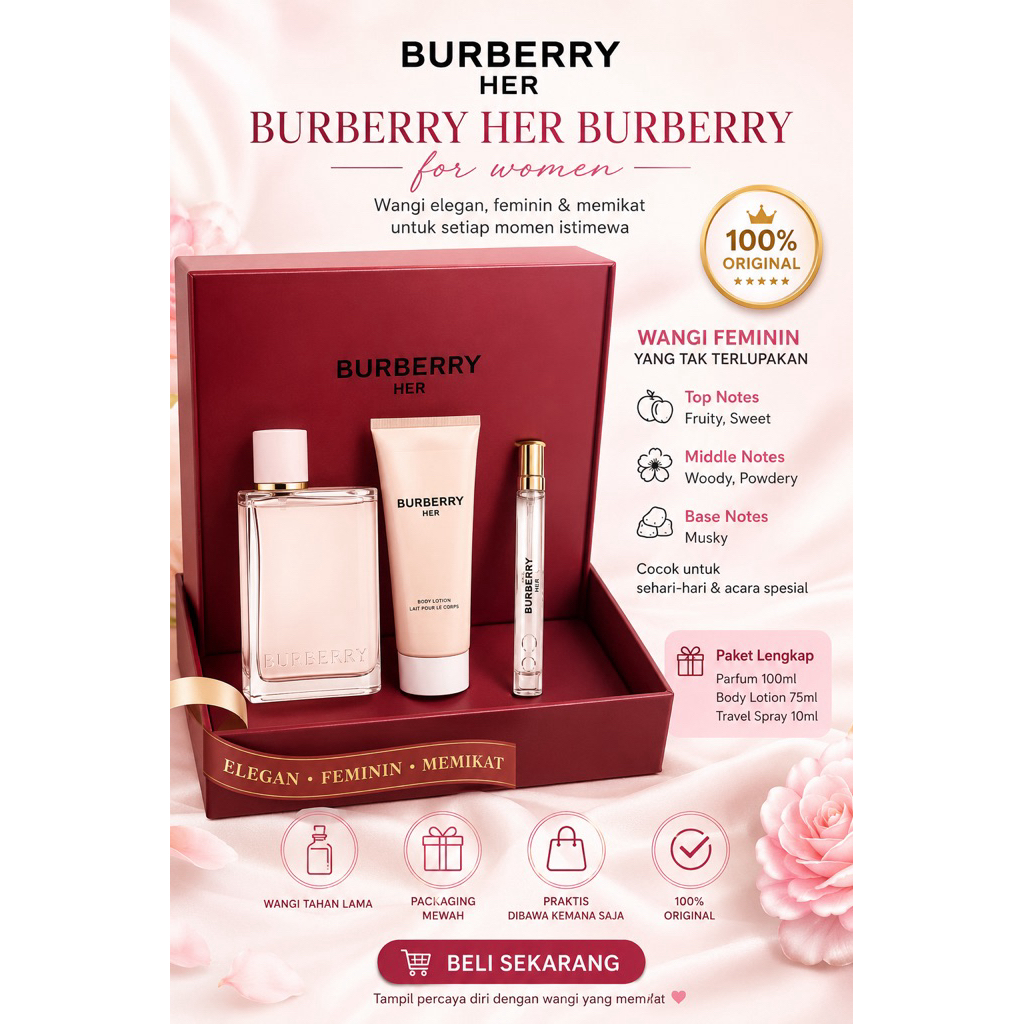 parfume original burberry her set