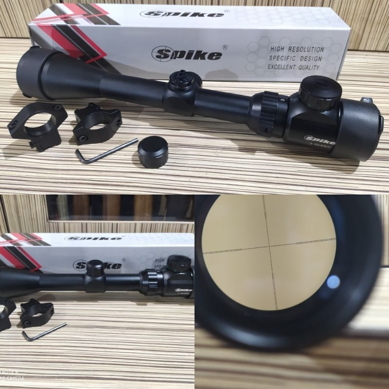 Telescope Tahan Getar Spike 3-9x40EG - Scope 3-9x40 EG - Tele