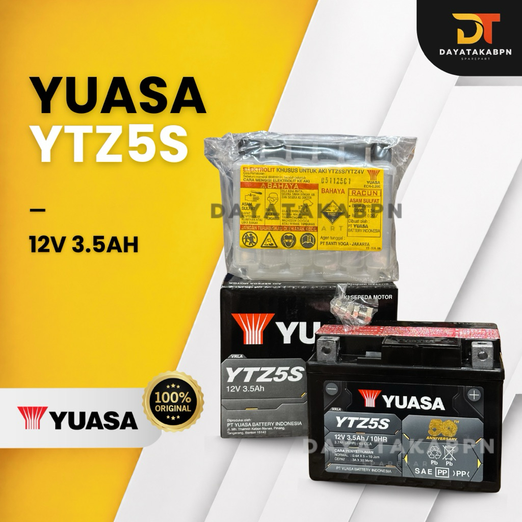 Aki Kering Motor YTZ5S - ORIGINAL YUASA