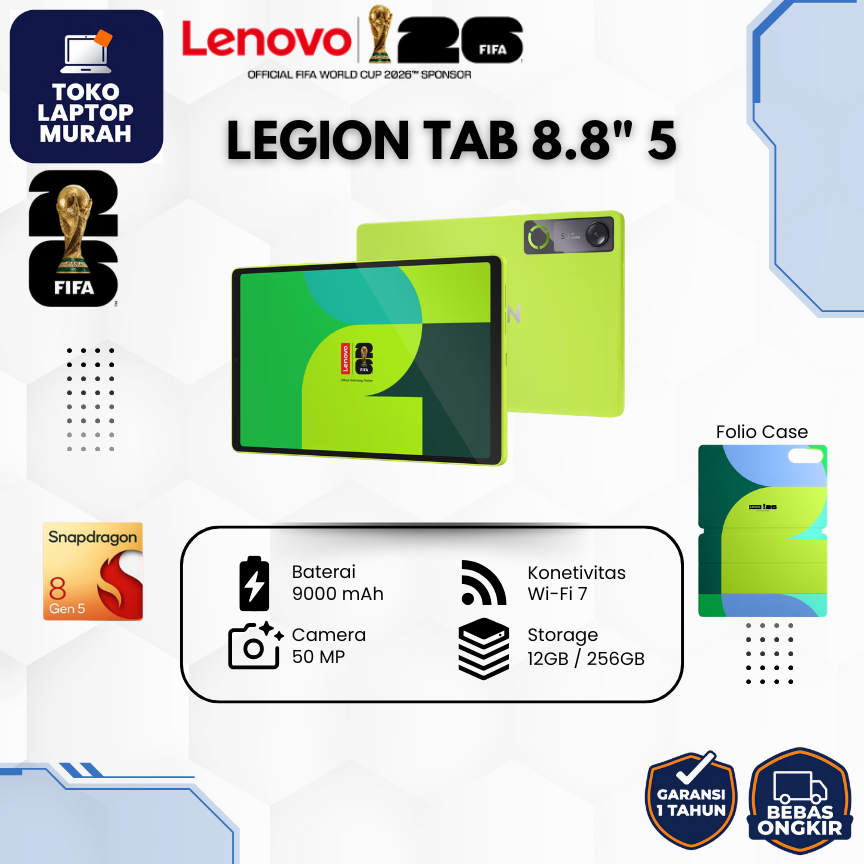 Lenovo Legion Tab (8.8", 5) Fifa WC 26 Edition Snapdragon 8 Gen 5 Mobile Platform 12GB/256GB 8.8" 3K