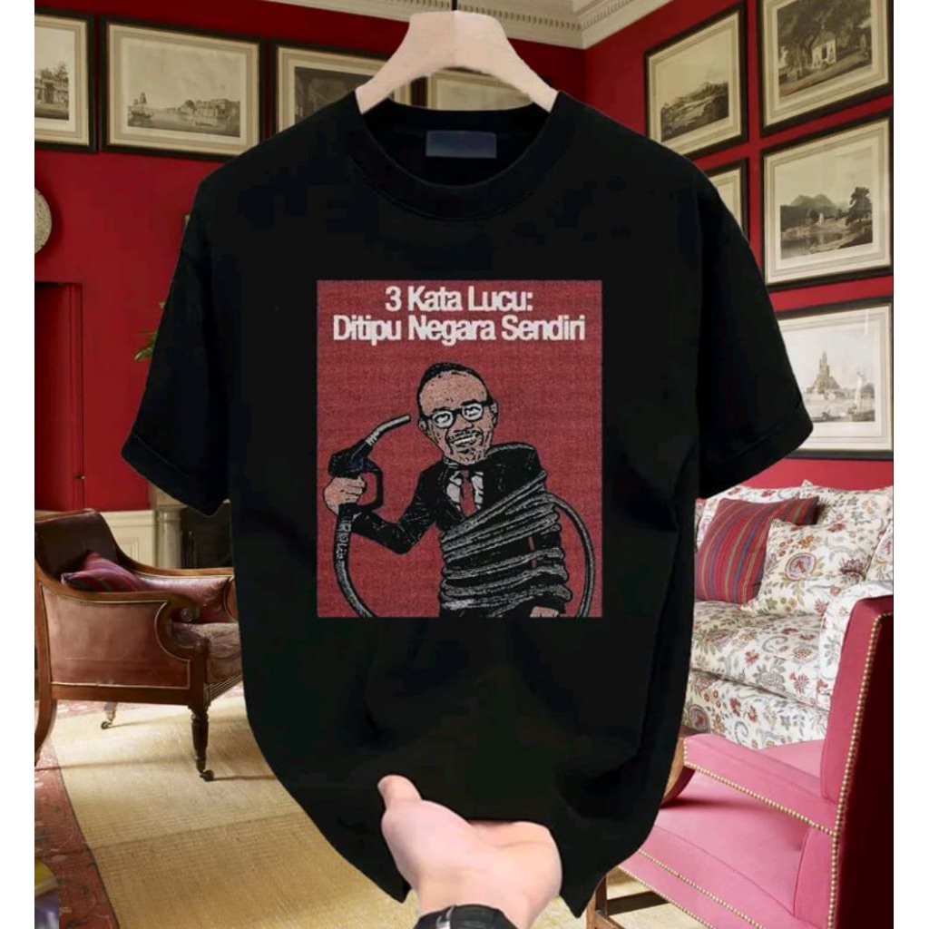 Kaos Tiga Kata Lucu Ditipu Negara Sendiri  Kaos Distro Viral Ternyaman Kaos Unisex Viral