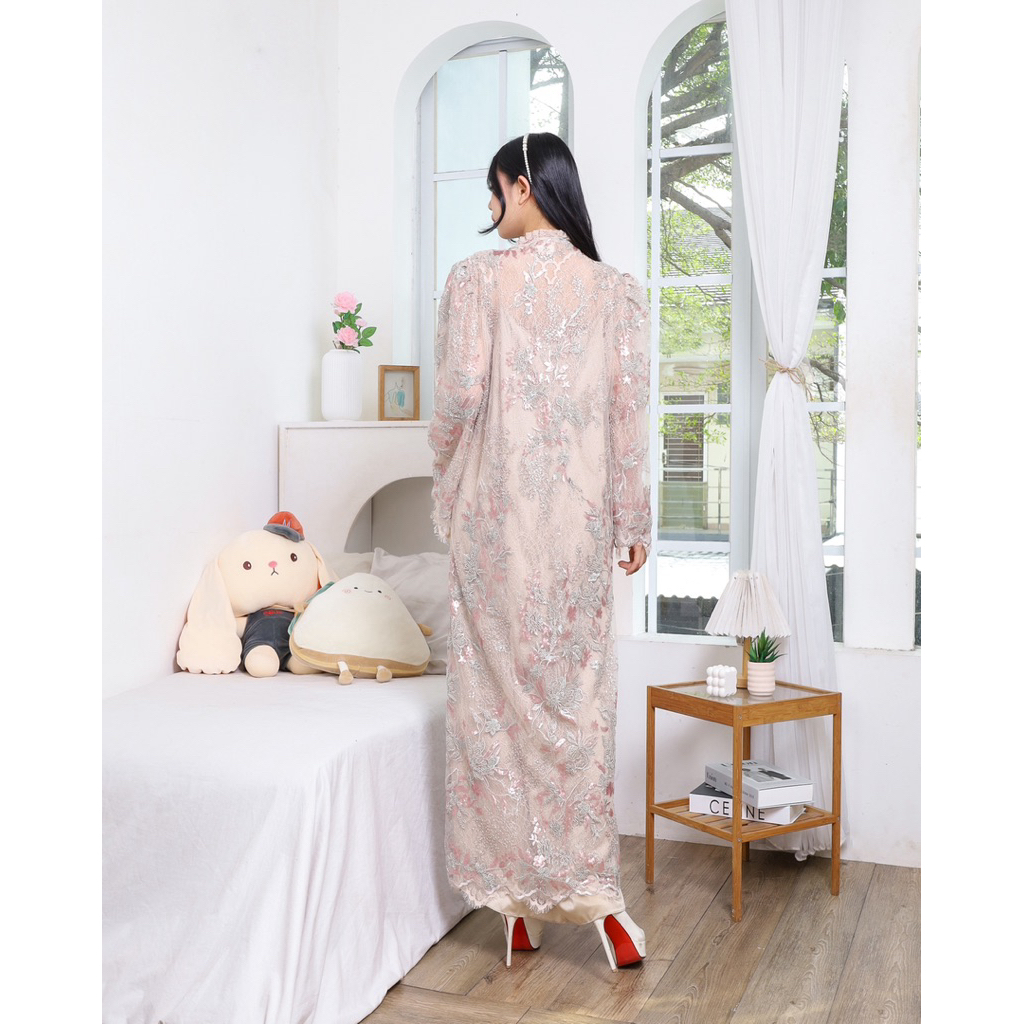 SEWA DRESS | Caleste 2.0 seliyame Cream Nude ivory Dress Payet Mewah | Kondangan & Lamaran | Seliyan