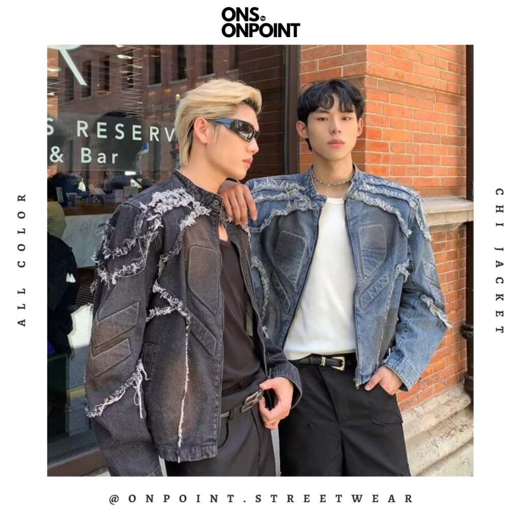[ONS BY ONPOINT] Chi Denim Jacket - jaket denim pria jaket varsity pria leather jacket baseball jake
