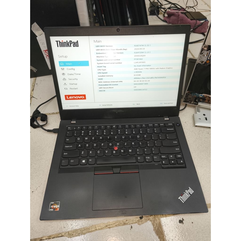 Lenovo ThinkPad L14 Gen 2 AMD Ryzen 7 Pro 5850U Ram 16GB SSD 512GB