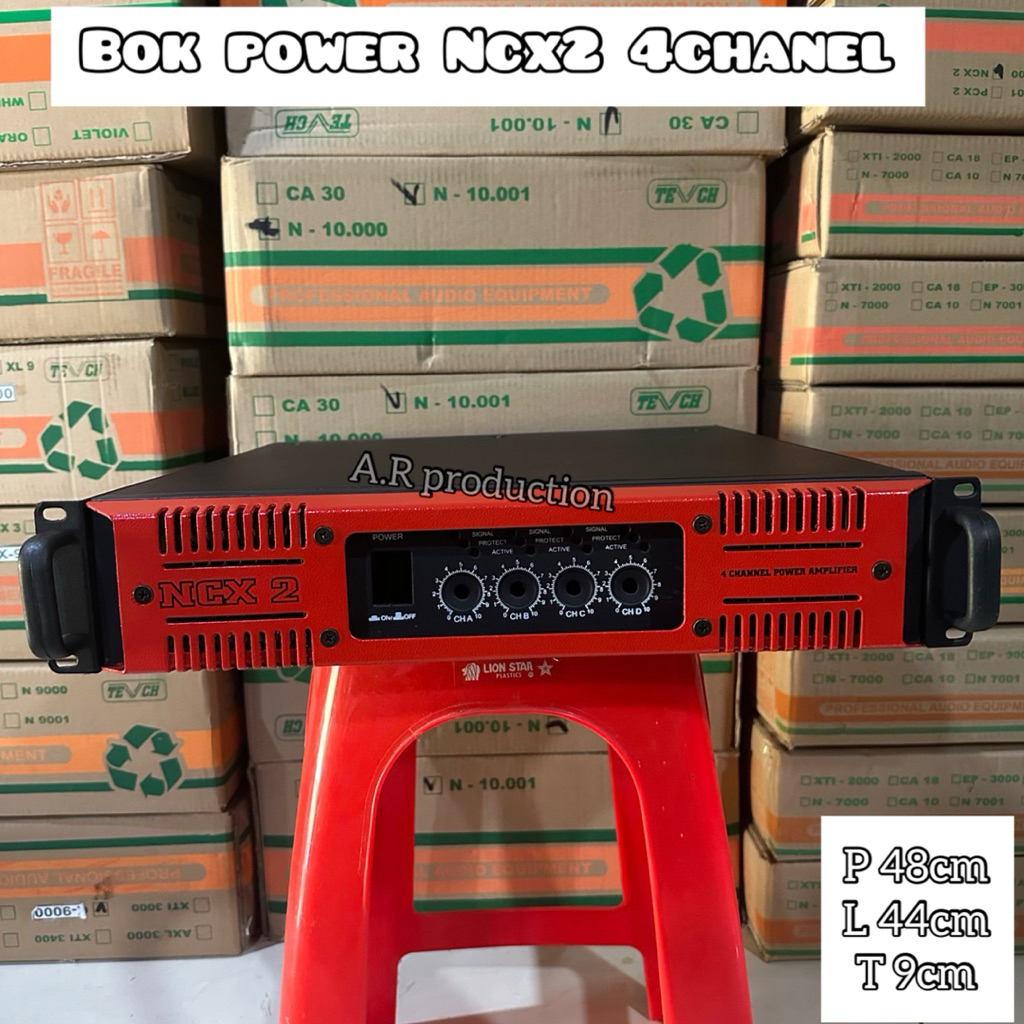 Bok power amplifier NCX2 Ncx2000 2U 4chanel model built up bahan plat besi tebal anti gores/box ncx2