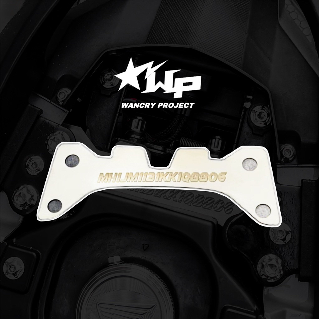 Cover no rangka Beat esp K44 berbahan stainles stell 304 dengan laser nomer rangka agar terlihat rap