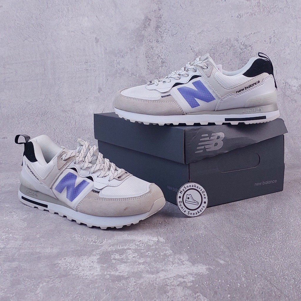 Sepatu Kasual NB 574 Classic White Blue