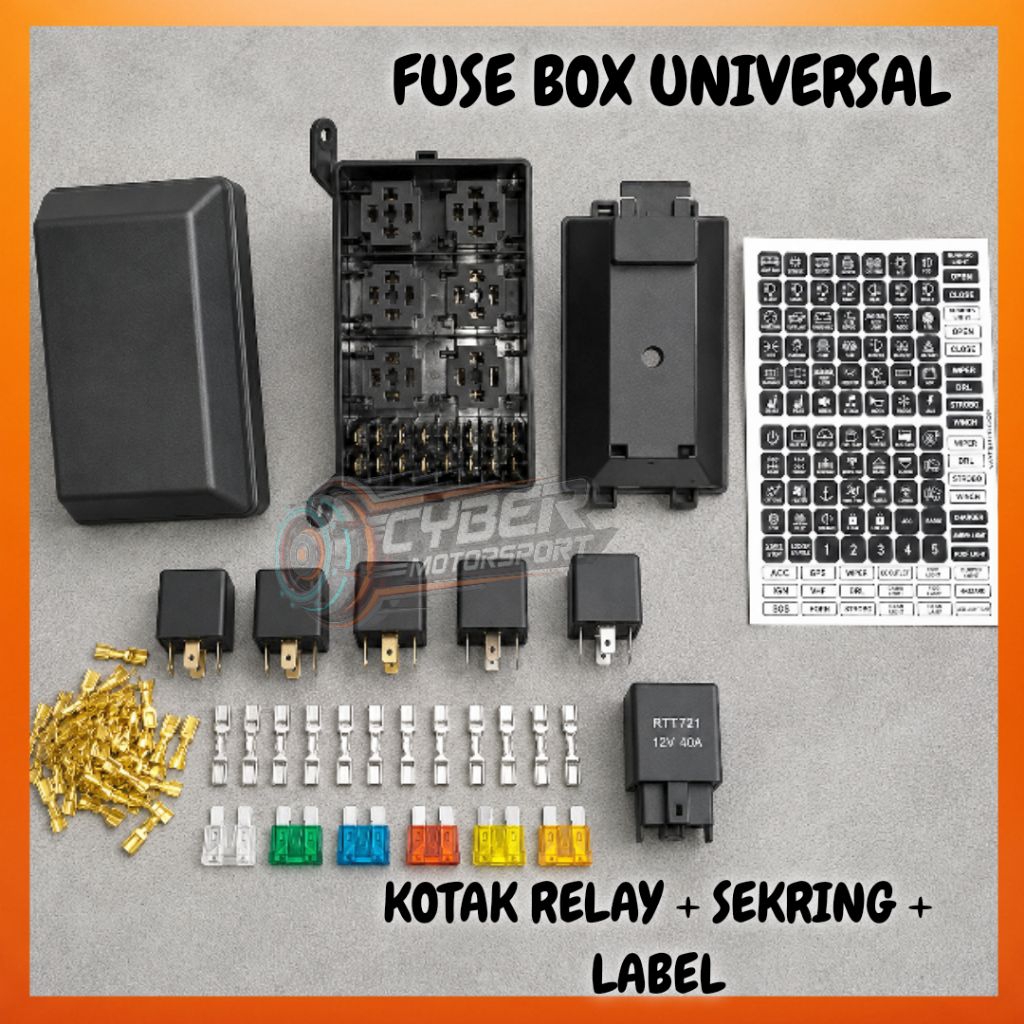 box tempat sekring relay mobil universal. fuse relay bok . kotak tempat sekring dan relay.