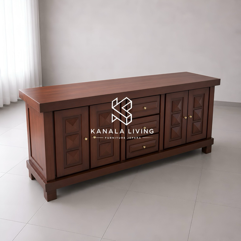 BUFET DIAMOND / MEJA TV KAYU JATI / BUFET MINIMALIS