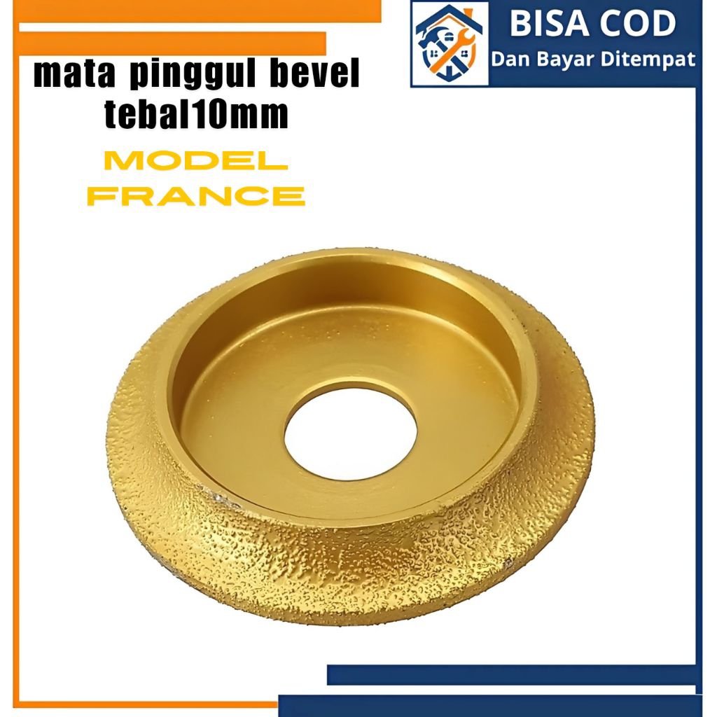 Mata Gerinda Bevel Pinggul Granit/Keramik 10mm lengkung Setengah Lingkaran