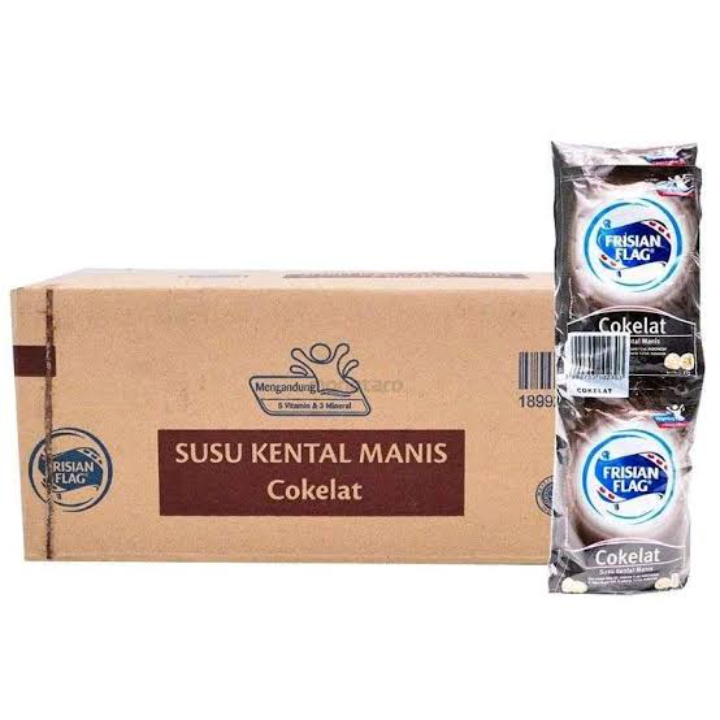 Paket Susu dan Kopi Sachet 1 Dus - Frisian Flag, Milo, Indomilk - Coklat