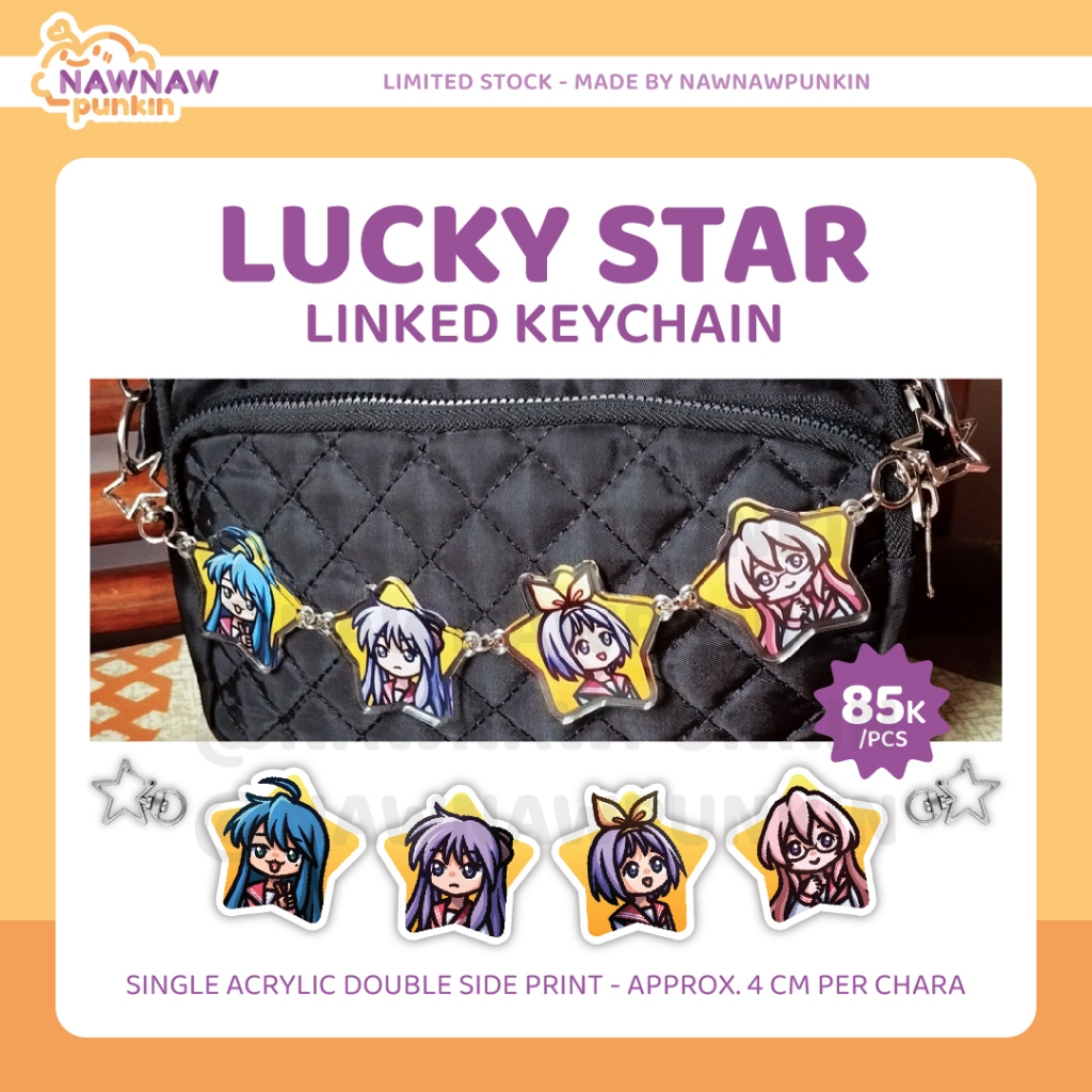 [Lucky Star Fanmerch] Lucky Star Linked Keychain