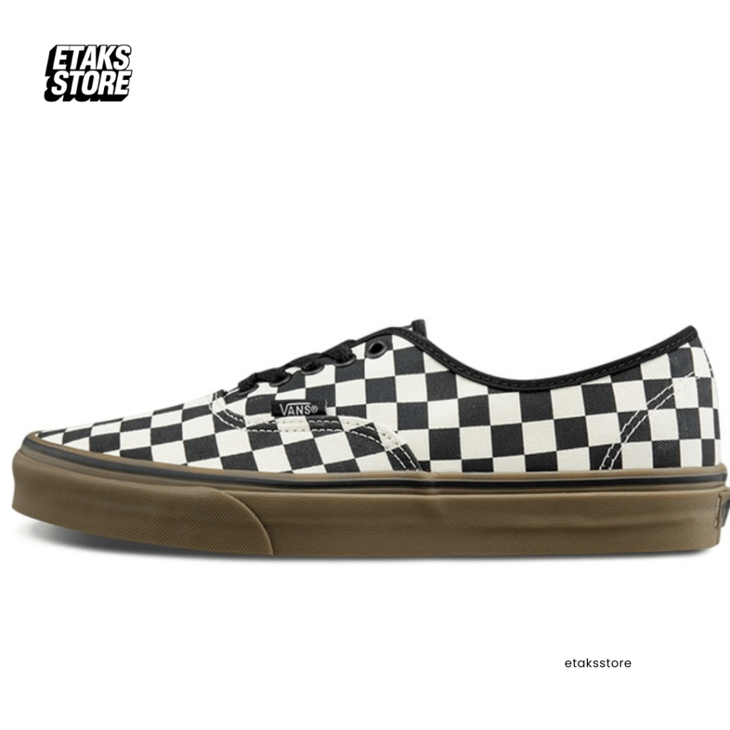 Sepatu Vans Authentic Checkerboard Black White Gum | Navya GMG | Original Resmi