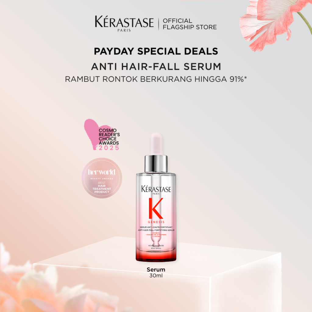 Kerastase Genesis Hair Serum 30ml Anti Hair Fall - Serum Rambut Rontok & Patah - Mengandung Aminexil