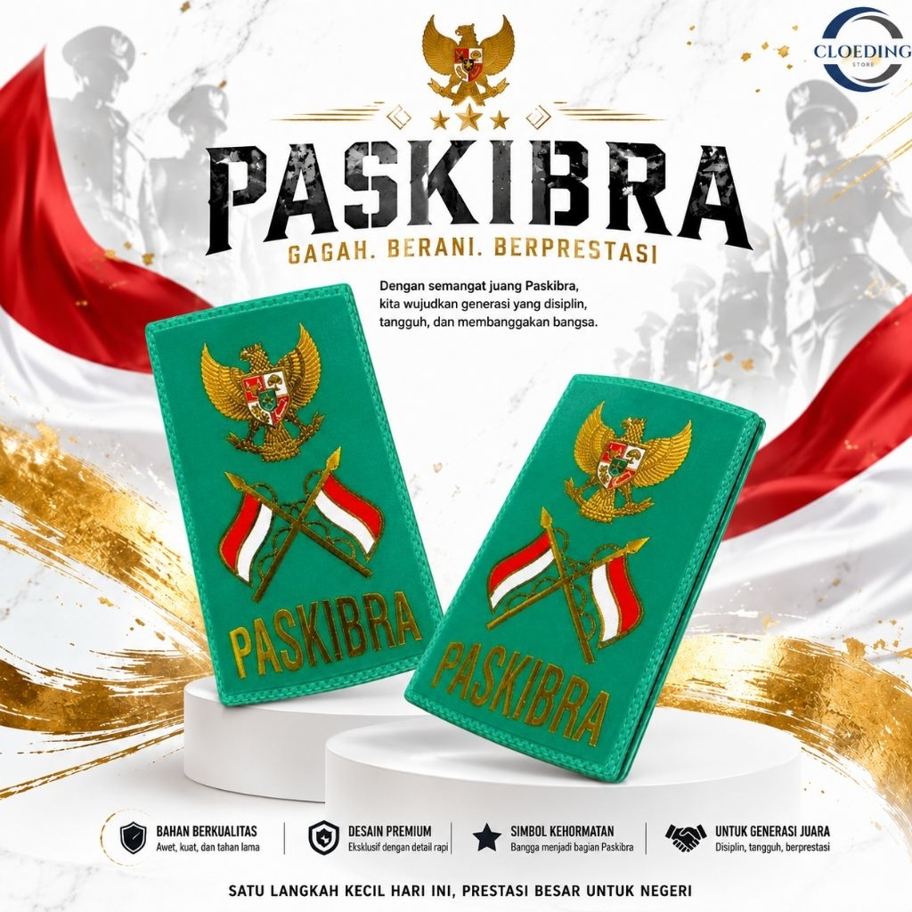 Evolet Paskibra Garuda Satu Pasang - Evolet Paskibra Viber Garuda Hijau - Evolet Paskibra Viber