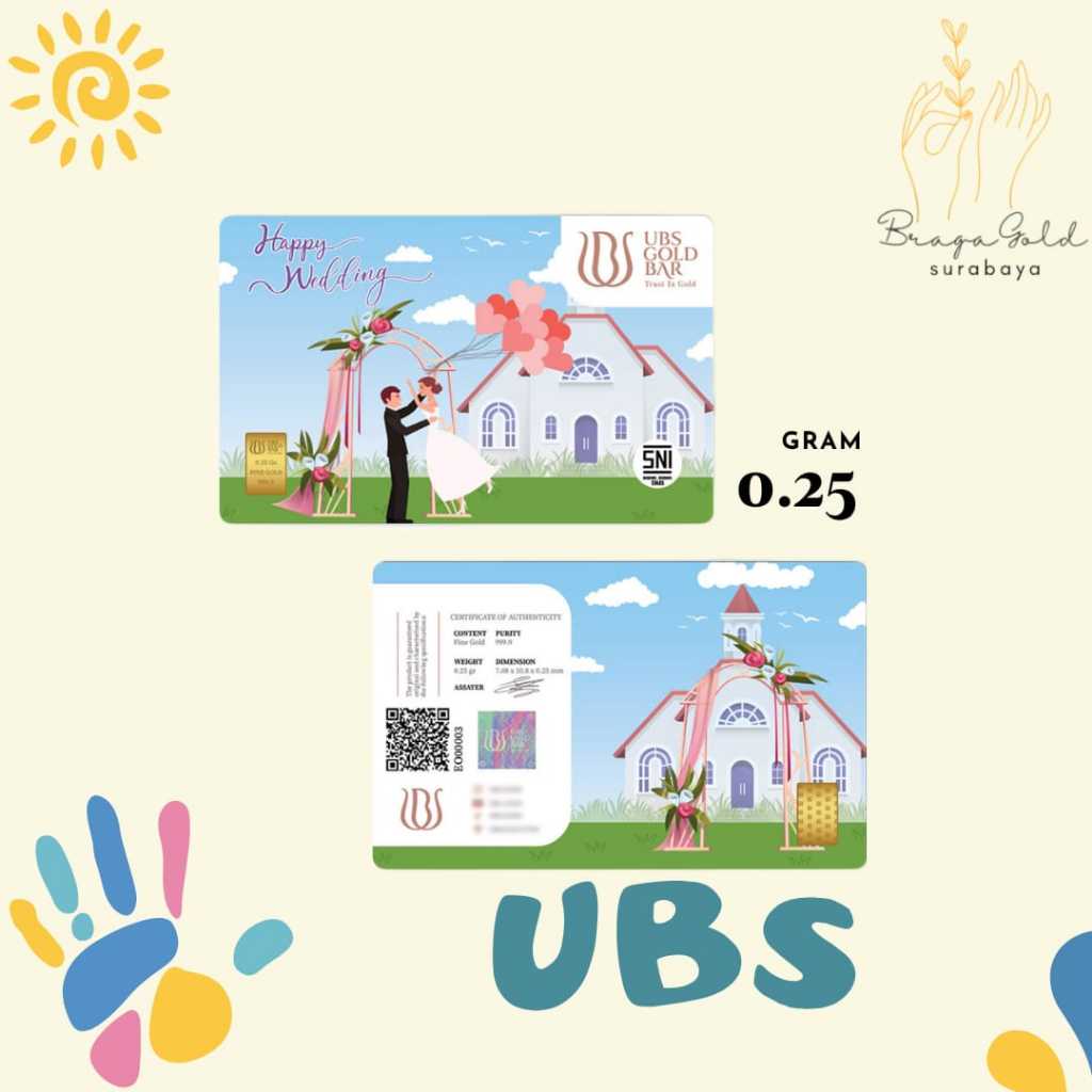 0,25 gr UBS Logam Mulia Happy Wedding
