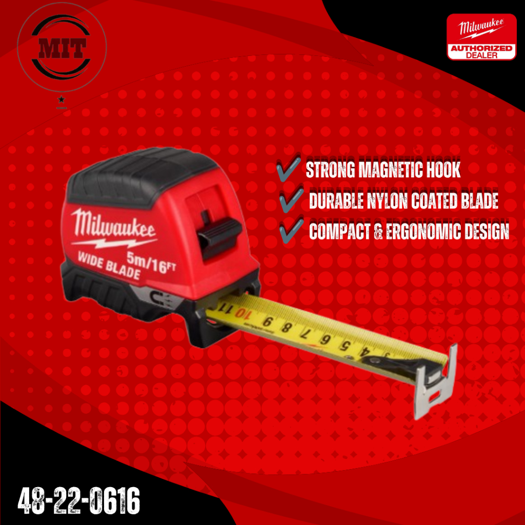Meteran Milwaukee Gen III Magnetic Tape Measure 5M / 16FT – 4932498769