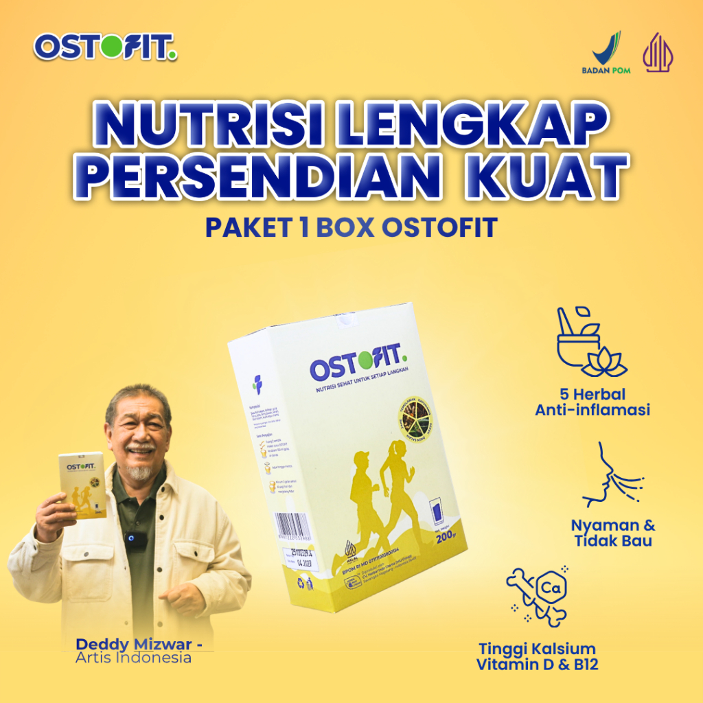 OSTOFIT ORIGINAL PAKET 1 BOX - Susu Nyeri Sendi Ekstrak Herbal 200gr Halal BPOM