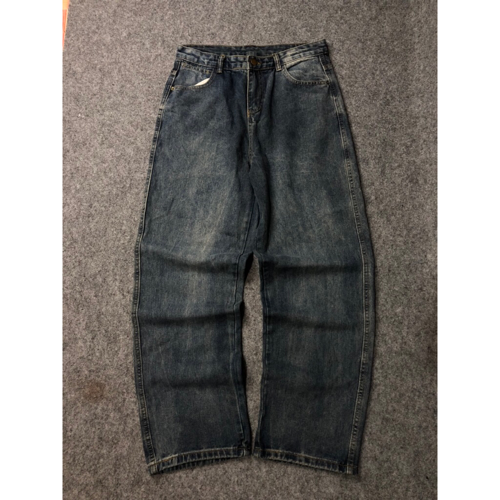 Baggy Blue Jeans Washed