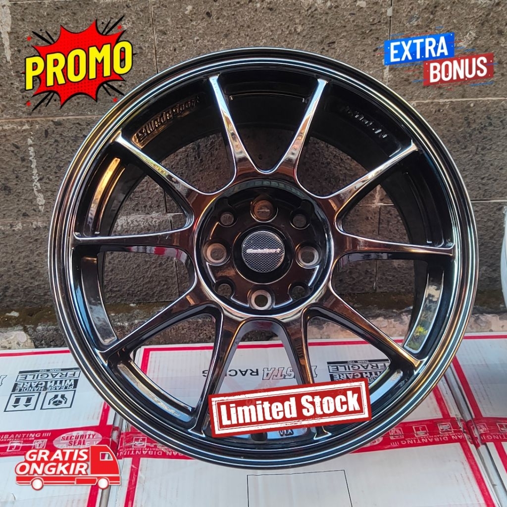 Velg termurah wedssport tc105N R16 black chrome (4pcs)