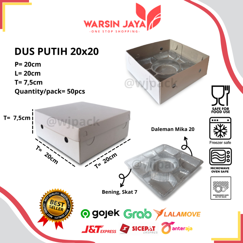 DUS PUTIH UK 20 X 20 50 PCS