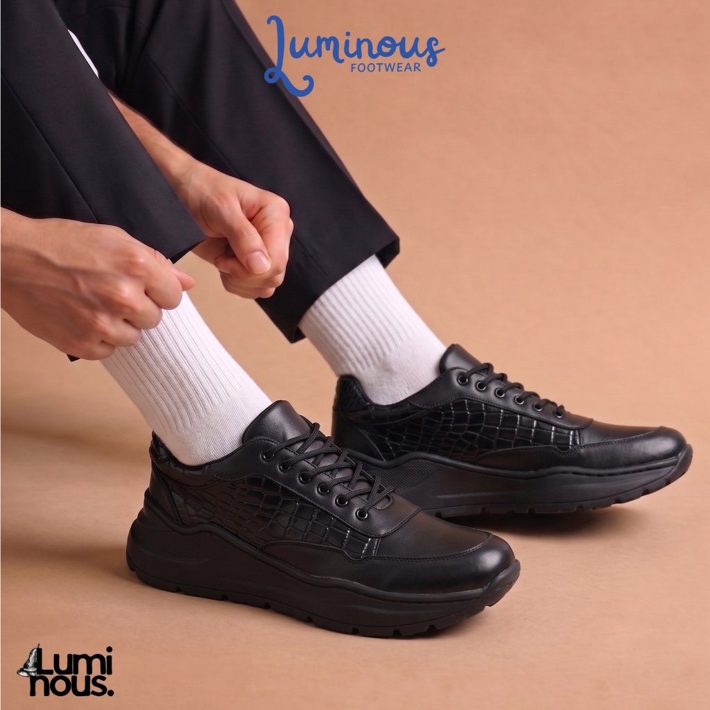 Sepatu Sneakers Formal Kerja Casual Pria - Luminous Mizuko