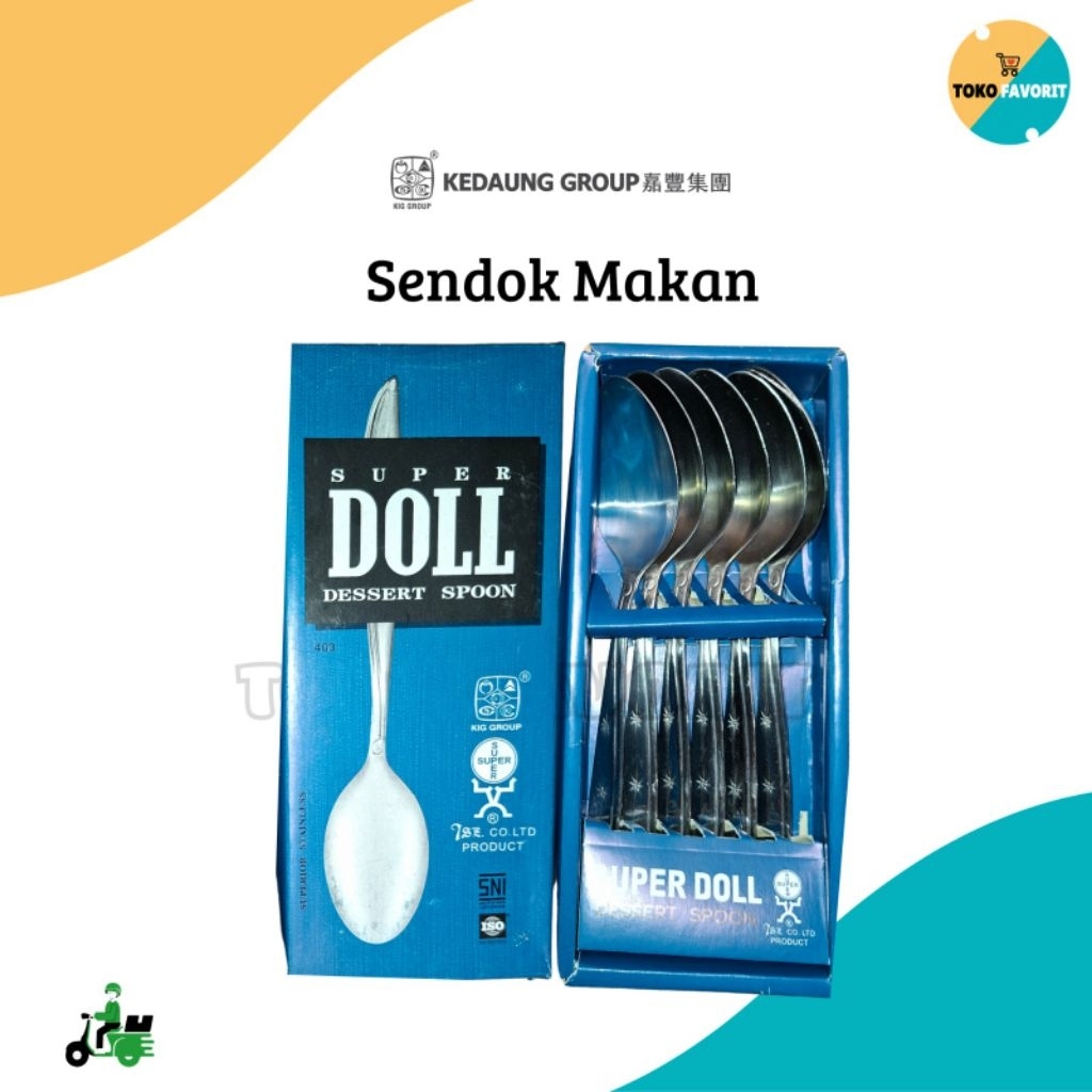 Sendok dan Garpu Makan Super Doll Isi 6pcs by Kedaung Group