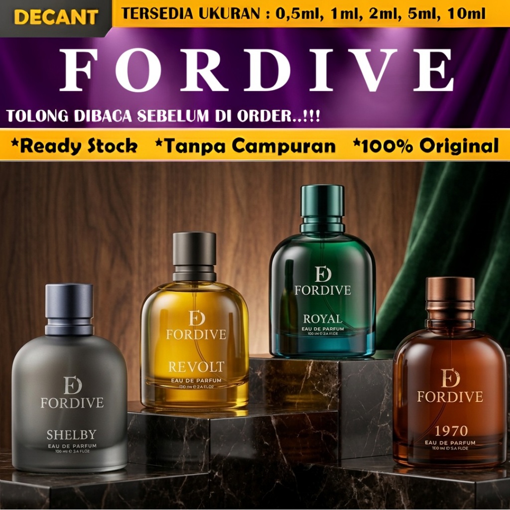 (FREE TESTER) Decant/Share - Fordive Eau De Parfum | ROYAL Shelby Utopia 1970 Feeling Good Atlantis 