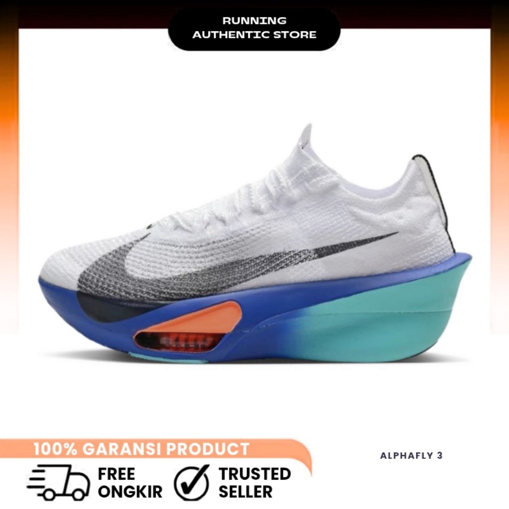 Sepatu Running Alphafly 3 - White/Blue