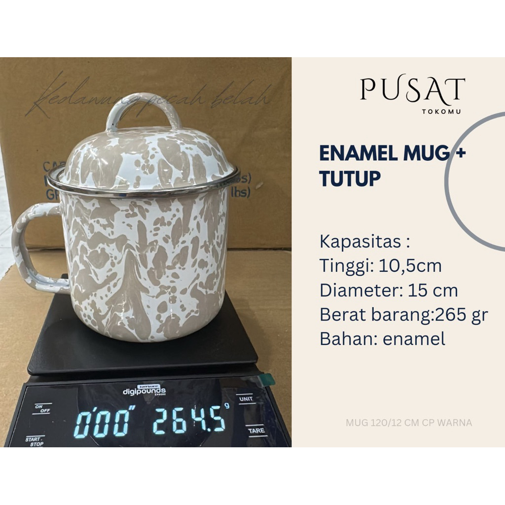 PROMO Enamel MUG + Tutup