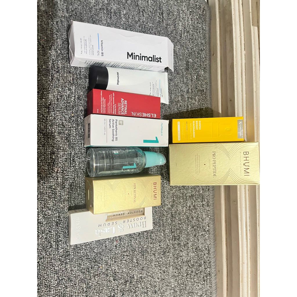 Preloved Skincare all brand ( Bhumi, Elsheskin, Lauskin, Minimalist, Numbuzin, Something) Serum