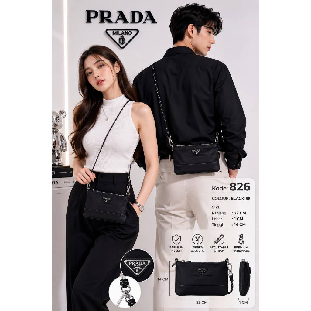 VVIP PLATINUM + ADA NO SERI + FULL EMBOSSED SLING BAG UNISEX PRD 826