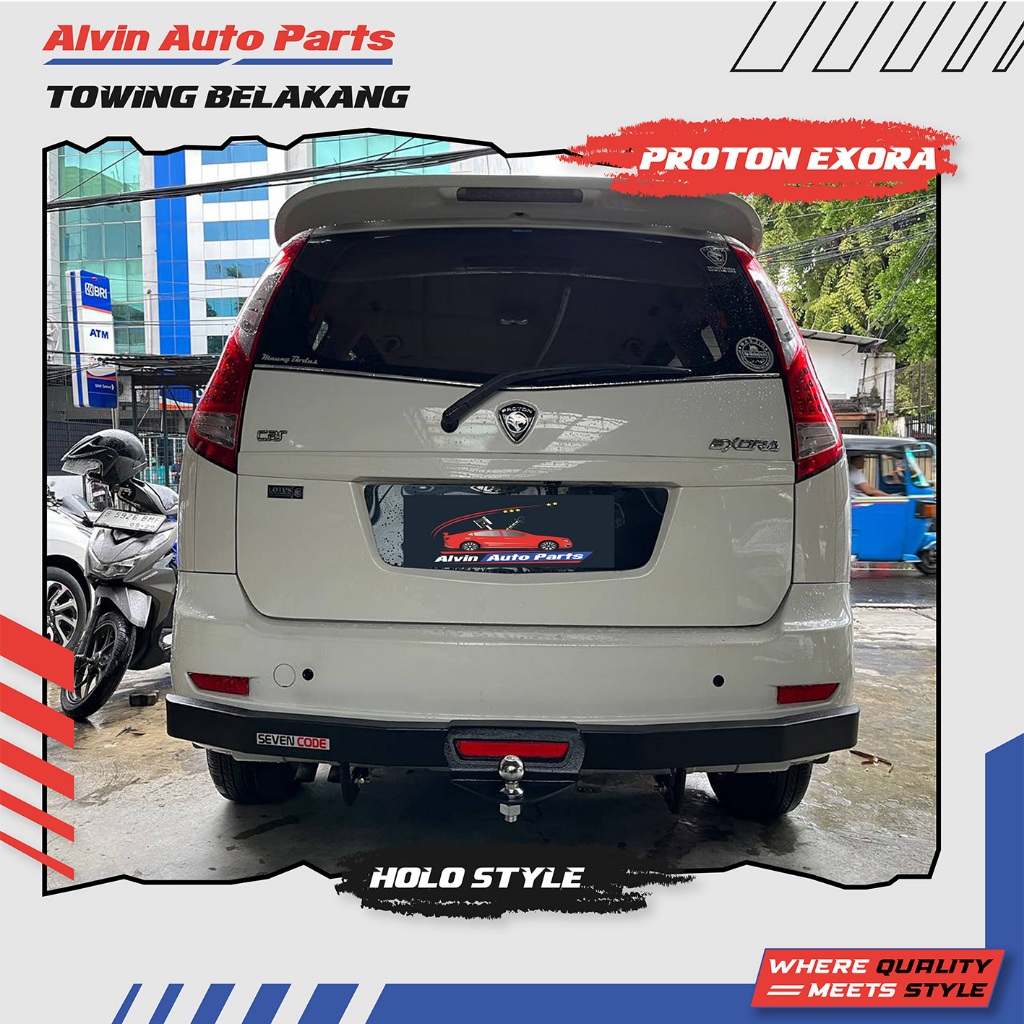 REAR BUMPER GUARD TOWING HOLO SEVENCODE PROTON EXORA / PENGAMAN BUMPER BELAKANG PROTON EXORA