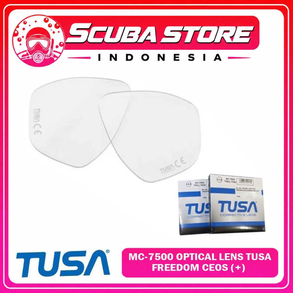 MC-7500 Optical Lens Tusa Corrective Lensa Plus (1pcs) Mask Freedom Ceos Selam Kacamata Scuba Diving