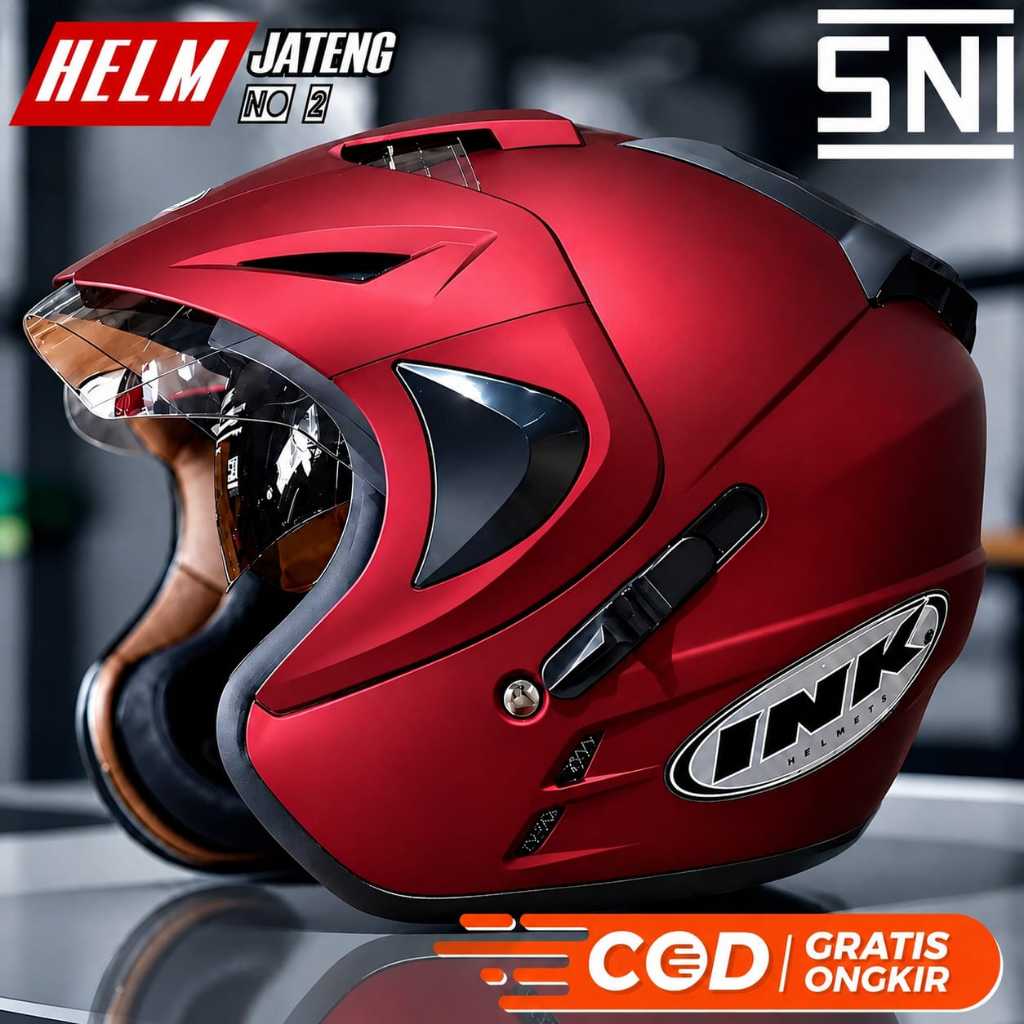 Helm INK Double visor Merk Ykt Original SNI - Helm Dewasa Wanita Pria ,Motocycle [ 02 ]