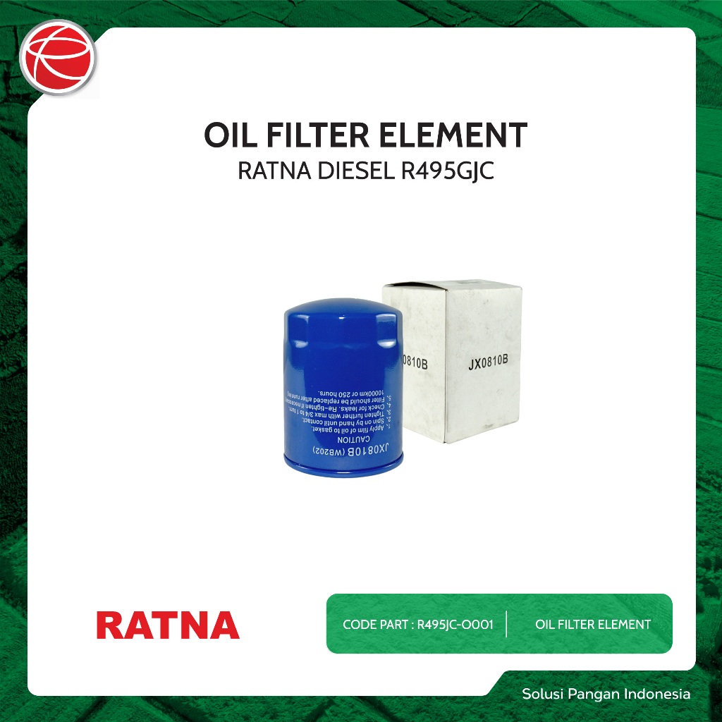 OIL FILTER ELEMENT / SPAREPART FOR RATNA R495G-JC / KIPAS MESIN DIESEL RATNA / DIESEL ENGINE