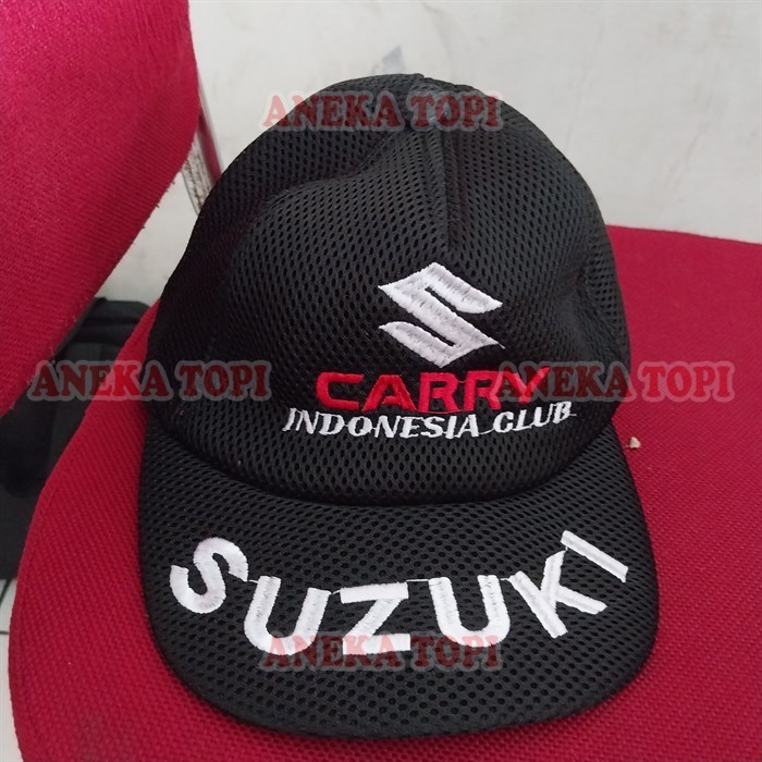 Topi Jaring Logo Suzuki Warna Hitam - Aneka Topi