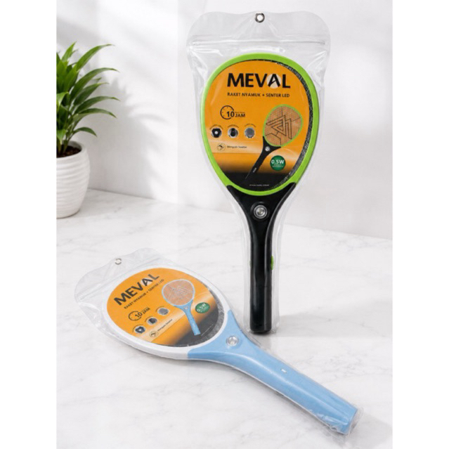 MEVAL RAKET NYAMUK + SENTER LED