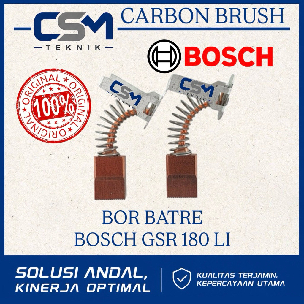 CARBON BRUSH ARANG MESIN BOR BATRE 18V BOSCH GSR 180 Li ORIGINAL ARENG BOR BATRE BOSCH GSR180 Li (OR