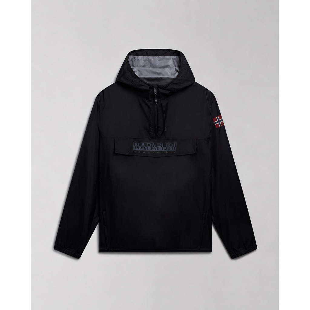 Napapijri A-Coubertin Anorak Hooded Jacket In Black