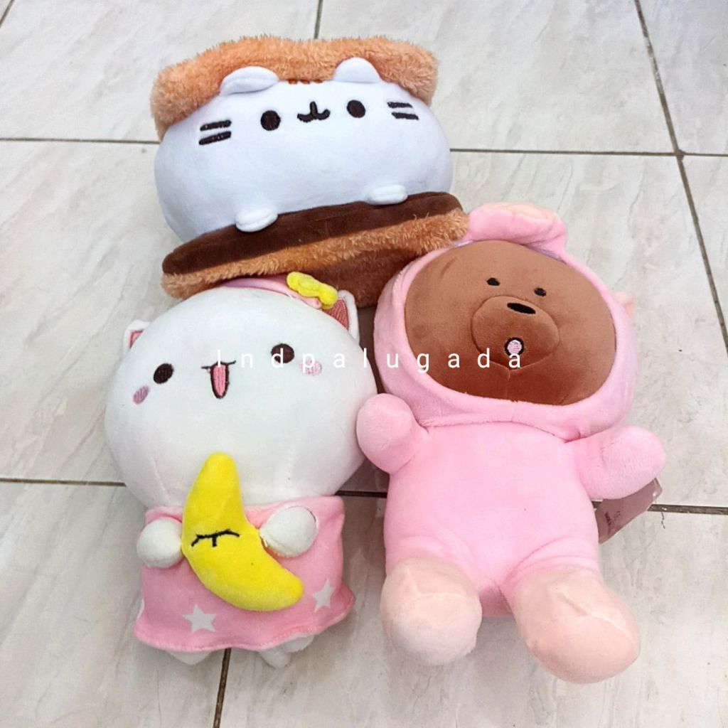 (BACA DESKRIPSI) Boneka No Brand Lembut/Boneka Kucing Lembut/Boneka Budding/Boneka WBB/Boneka Grizzl
