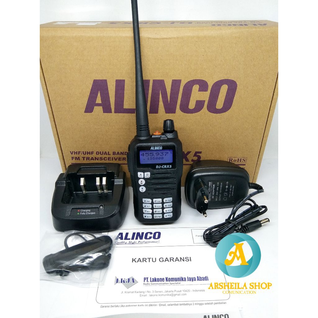 ht Alinco Dj Crx 5 dual band original Alinco jepang