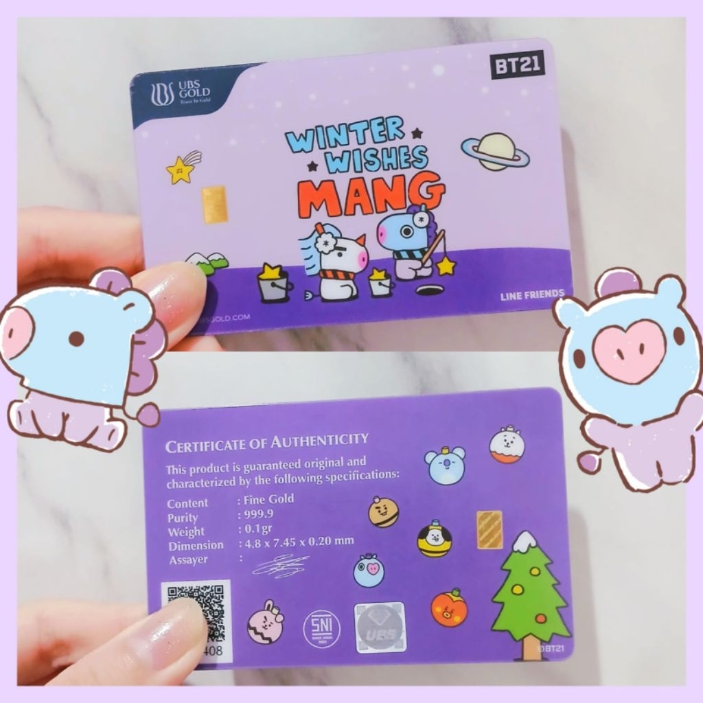 Logam Mulia UBS BT21 0.1 gram Mang