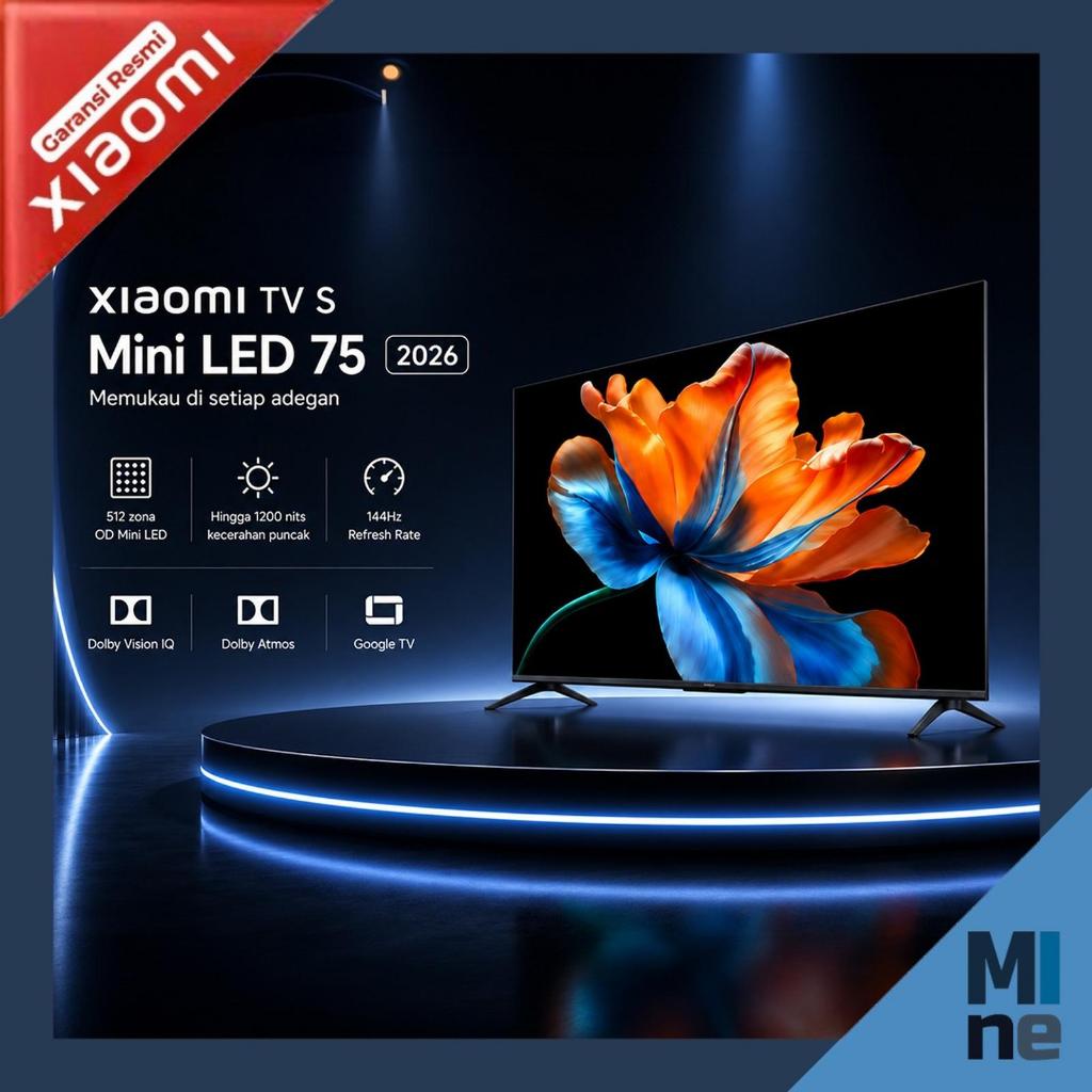 Xiaomi TV S Mini LED 75 Inch 2026 Google TV 4K QD-Mini LED UHD Dolby Audio, DTS-X, HDR10+, HLG, Film