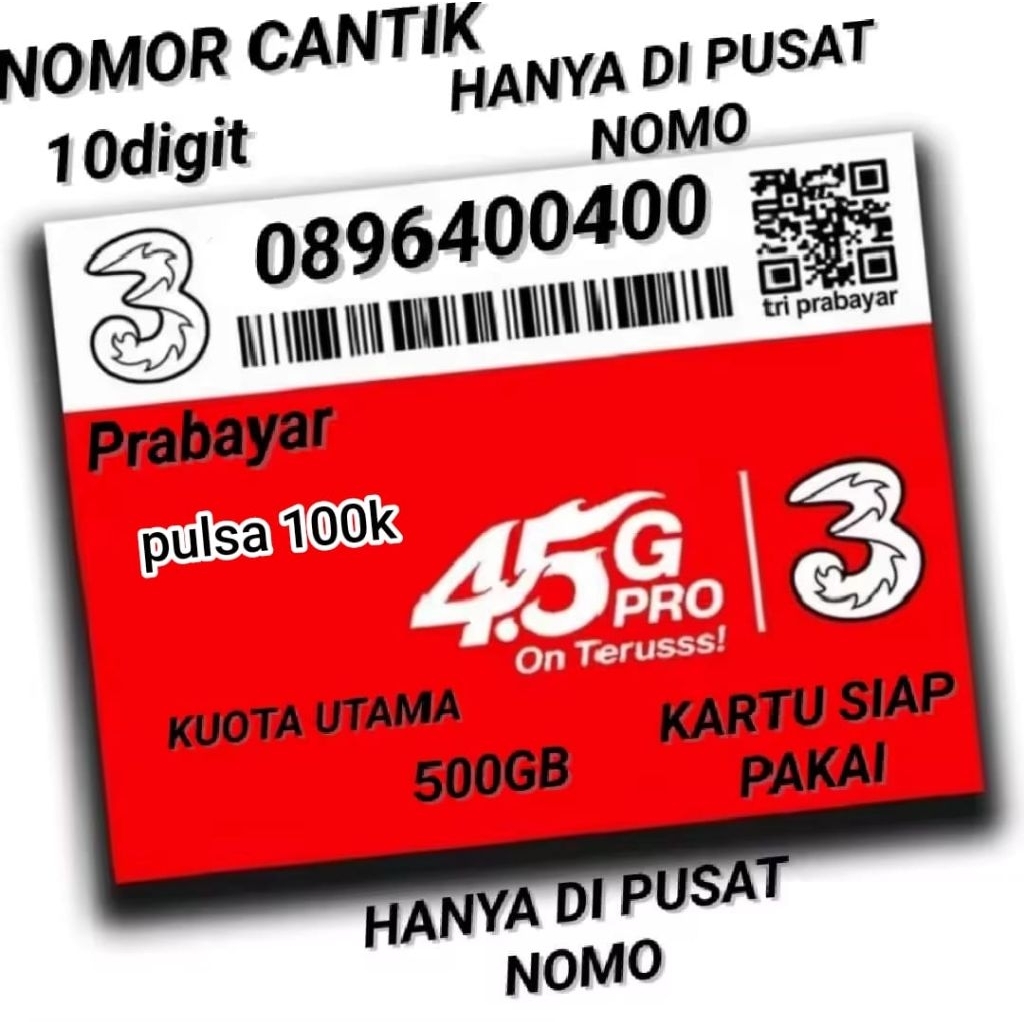 DAPATKAN KARTU CANTIK TRI 10 DIGIT BONUS KUOTA 5000GB SUPORT JARINGAN 4G/5G